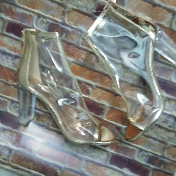 Gold Clear Bootie Size 12 - Picture 5 of 5